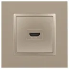 Розетка HDMI, Эра Elegance, шампань, 14-3114-04