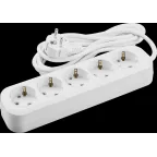 Удлинитель бытовой OPE-S-05-300-E-3x1 с заземлением 5 розеток 3м ПВС 3х1 3500Вт