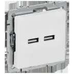                  BRITE Розетка USB A+A 5В 3,1А РЮ10-1-БрАБ арктический белый IEK
               