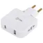 Тройник электрический поворотный на 2 розетки + 2USB A+C 10А белый SPF-2-FL-USBC