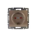 Розетка RAIN с защитой от детей керамика бронза матовая механизм