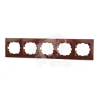                  Мира Рамка 5 постов горизонтальная без вставок вишня
               