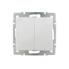                  Выключатель RAIN двойной белый механизм
               