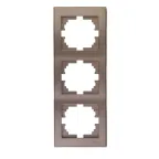                  Рамка RAIN тройная вертикальная бронза матовая
               