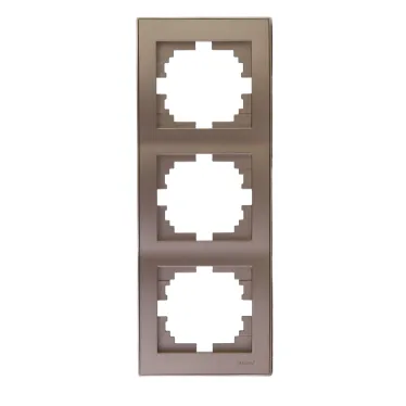 Рамка RAIN тройная вертикальная бронза матовая