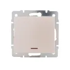                  Выключатель RAIN с подсветкой жемчужно-белый перламутр механизм
               