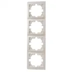                  MIRA Рамка 4 поста вертикальная жемчужно-белый перламут без вставок
               