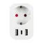 Умная розетка Wi-Fi 2USB Type-C 5В, 2,4A 16A До 3680Вт Голосовое управление приложение UnielSmart TM Uniel USH-A103 1G/UC/WF WHITE