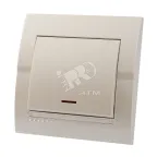                  DERIY Выкл. с подсв. ПБТ белый
               