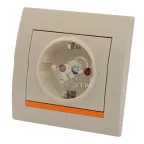 DERIY Розетка с защитой от детей ПБТ крем