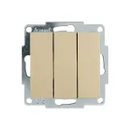                  VESNA Выключатель тройной золото
               