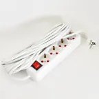 Удлинитель с заземлением 4 входа 10 метров с выключателем