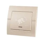 DERIY Выкл. 1-клав.с подсв. ПБТ жемчужно-белый