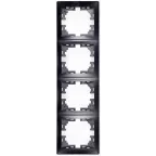 MIRA Рамка 4-ая вертикальная чёрный бархат без вставки (10шт/120шт)