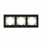                  Рамка 3-местная Bravo цинк, оникс
               