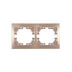                  MIRA Рамка 2 поста горизонтальная светло-коричневый перламутр
               