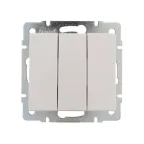                  Выключатель RAIN тройной белый механизм
               