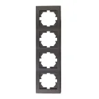                  Рамка RAIN 4-ая вертикальная черный графит матовый
               