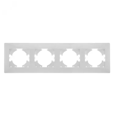 Рамка 4-местная Bravo, белый