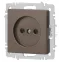 Розетка Intro Accent 6-201-08 2P, 16А-250В, IP20, СУ, бронза