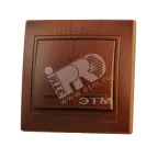                  MIRA Выключатель двухклавишный с подсветкой сосна
               