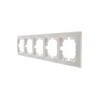 MIRA Рамка 5 постов горизонтальная белая без вставок