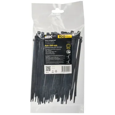 Хомут P6.6 стандартный чёрный 4,6х160мм IEK