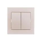                  Выключатель RAIN двойной жемчужно-белый перламутр
               