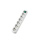 LETITIA Колодка с/з 6 входов с выключателем