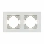                  Рамка Ugra 2-местная стекло, белый
               