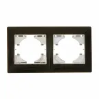 Рамка 2-местная Bravo цинк, оникс