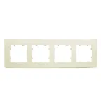 Рамка четырехместная, скрытой установки, цвет слоновая кость