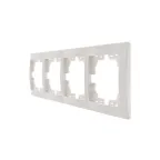 MIRA Рамка 4 поста горизонтальная без вставок белая