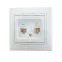 Мира Розетка RJ 45 + RJ 11 белый с вставкой белый