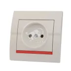 DERIY Розетка без заземления ПБТ белый