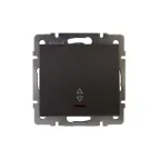                  Выключатель RAIN проходной с подсветкой черный графит матовый механизм
               