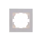 Рамка RAIN одинарная горизонтальная жемчужно-белая