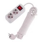 Удлинитель с заземлением 2 входа 7 метров с выключателем