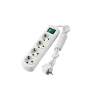 LETITIA Удлинитель с/з 4 входа 2 метра с выключателем