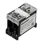 Блок зажимов клеммный БЗД 2х-полюсный 2,5 мм2 20A на DIN-рейку