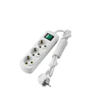 LETITIA Удлинитель с/з 3 входа 2 метра с выключателем