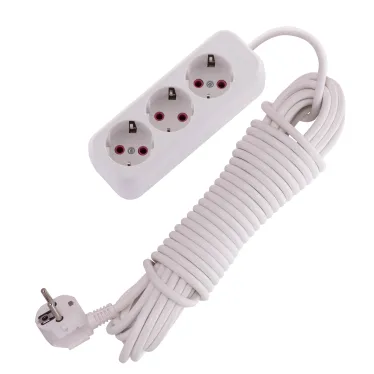 Удлинитель с заземлением 3 входа 10 метров