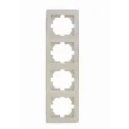                  Рамка RAIN 4-ая вертикальная крем с боковой вставкой
               