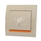                  DERIY Выключатель проходной ПБТ крем
               