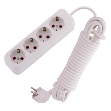 Удлинитель с заземлением 4 входа 7 метров