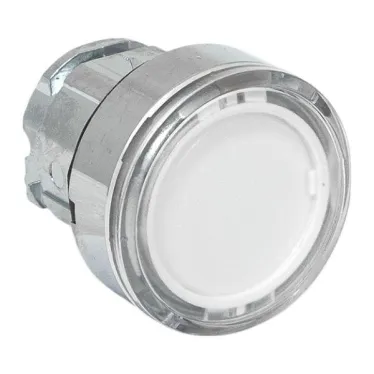 Исполнительный механизм кнопки XB4 белый плоский возвратный без фиксации, с подсветкой IP65 EKF