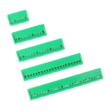 Блок клеммный зеленый, на 6 подключений 1,5-16мм2, 400В, 100А, OptiBox Pro PE-1,5-16-6