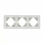                  Рамка 3-местная Ugra стекло, белый
               