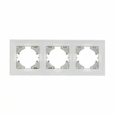 Рамка 3-местная Ugra стекло, белый