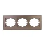                  Рамка RAIN тройная горизонтальная бронза матовая
               